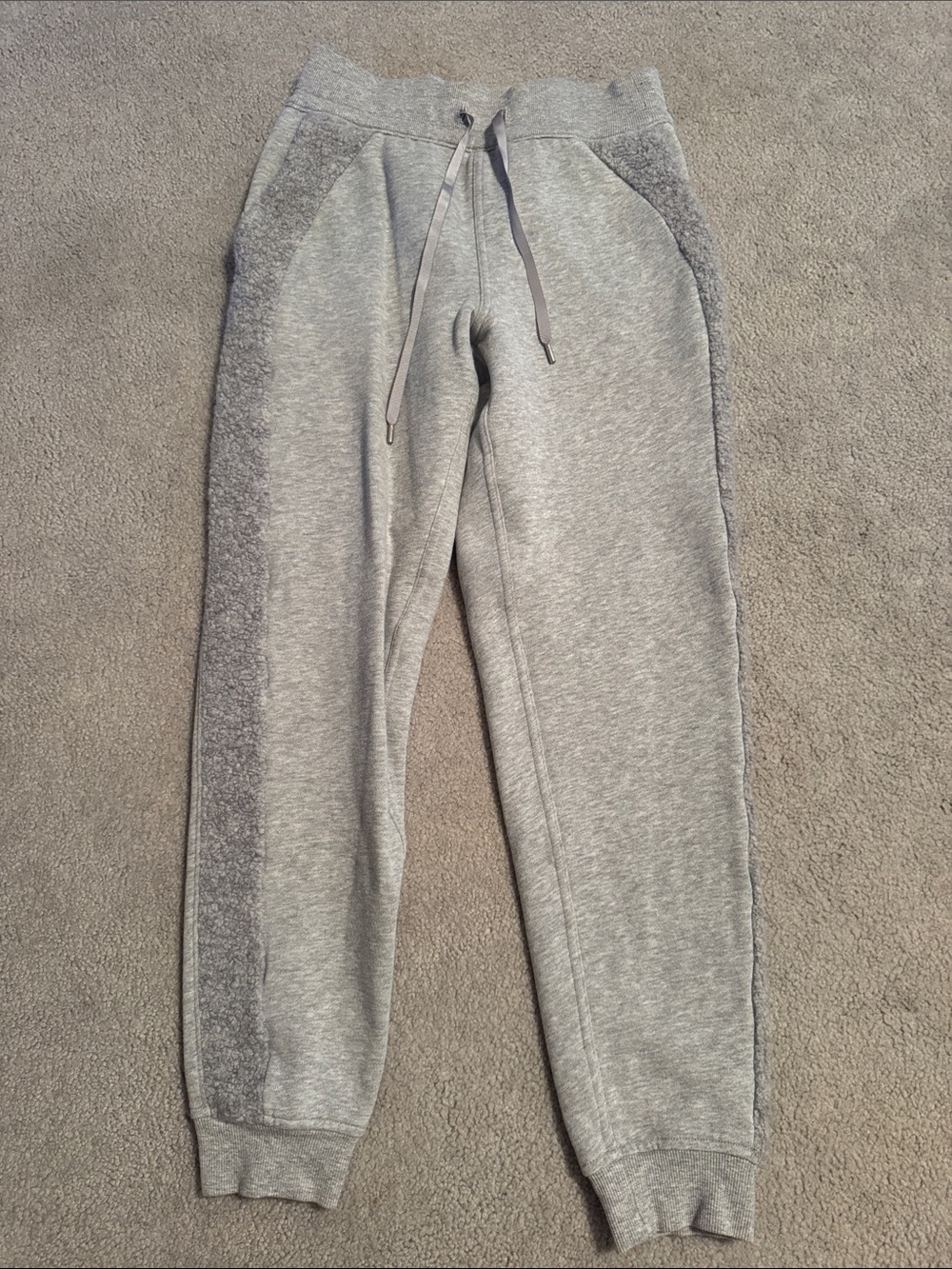 lululemon Sherpa Scuba Light Gray Two-Tone Jogger Sweat Pants 4